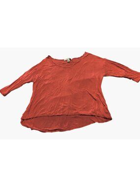 Forever 21 T Shirt Womens Top Tee Loose Fit Coral High Low Hem Size M Medium